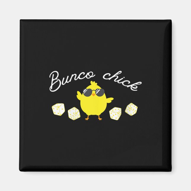 Bunco Chick Easter Spring Bunco Dice  Magnet (Front)