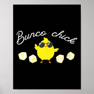 Bunco Chick Easter Spring Bunco Dice Poster