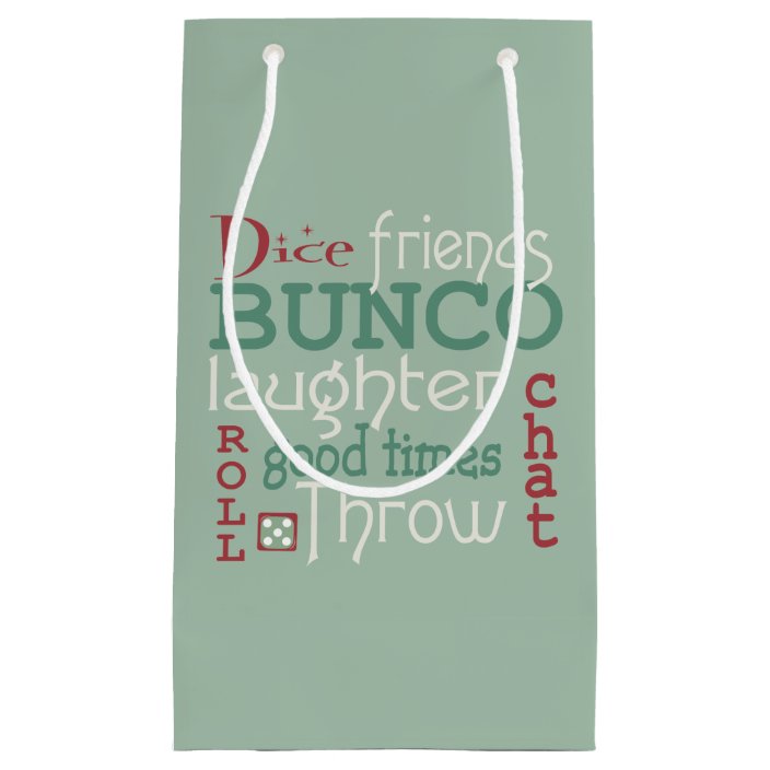 Bunco Christmas Holiday Gift Exchange Small Gift Bag