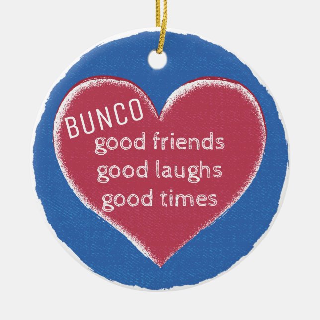 Bunco Christmas Love Ceramic Tree Decoration (Front)