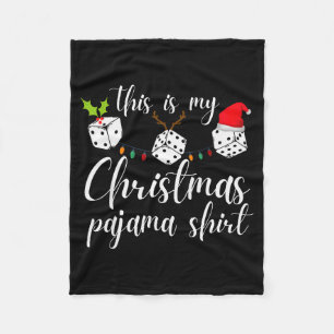 Bunco Christmas Pajama Dice Game Night  Fleece Blanket