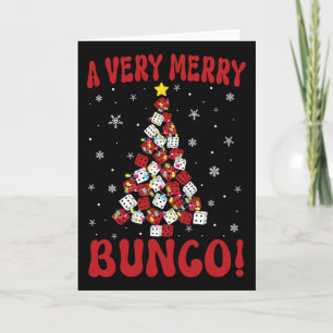 Bunco Christmas Very Merry Bunco Game Xmas For Wom Card