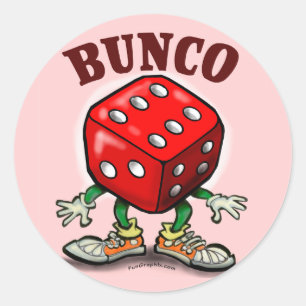 Bunco Classic Round Sticker