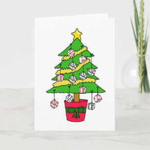 Bunco Dice Christmas Tree Holiday Card