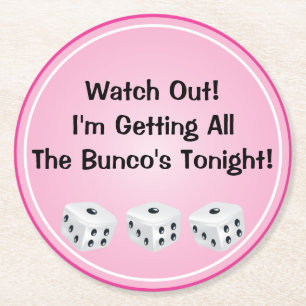 Bunco Dice Coasters