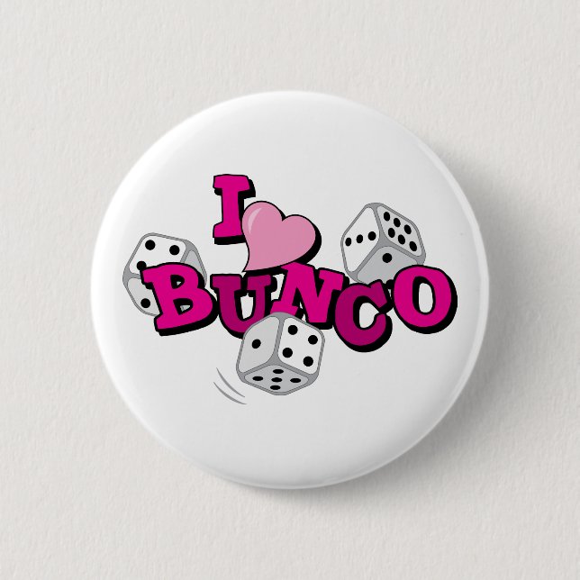 Bunco Dice Game 6 Cm Round Badge (Front)
