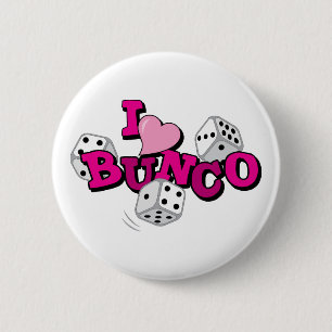 Bunco Dice Game 6 Cm Round Badge