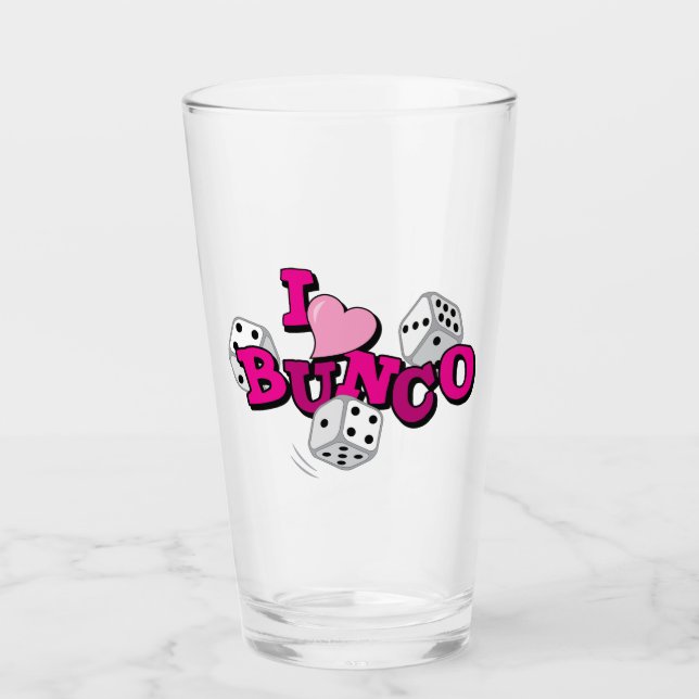 Bunco Dice Game Glass (Front)