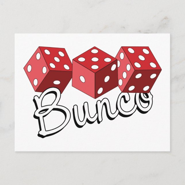 Bunco Dice Game Postcard (Front)