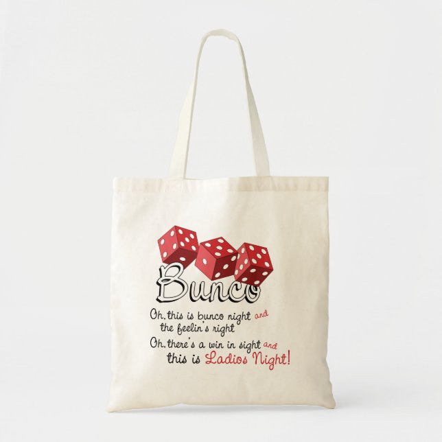 Bunco Dice Game Tote Bag (Front)