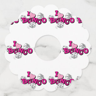 Bunco Dice Game Wine Glass Tag