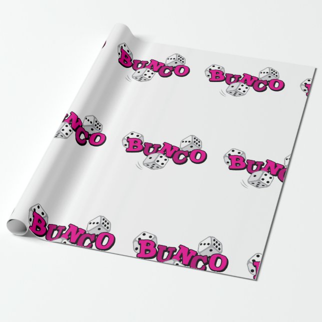 Bunco Dice Game Wrapping Paper (Unrolled)