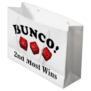 Bunco Dice Gift 2nd Most Wins Large Gift Bag