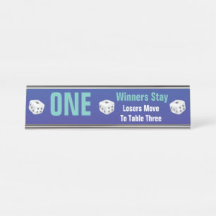 Bunco Dice Table One Number Sign