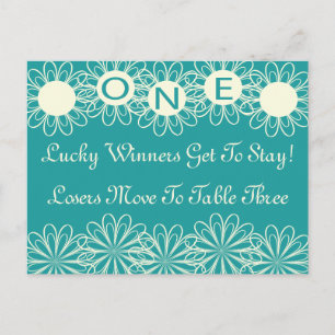 Bunco Flowers Table Card #1