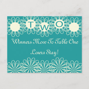 Bunco Flowers Table Card #2