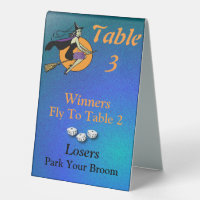 Bunco Funny Halloween Dice Witch Table Three