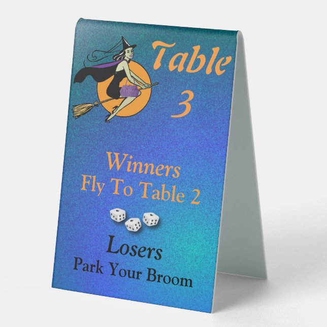Bunco Funny Halloween Dice Witch Table Three (Front)