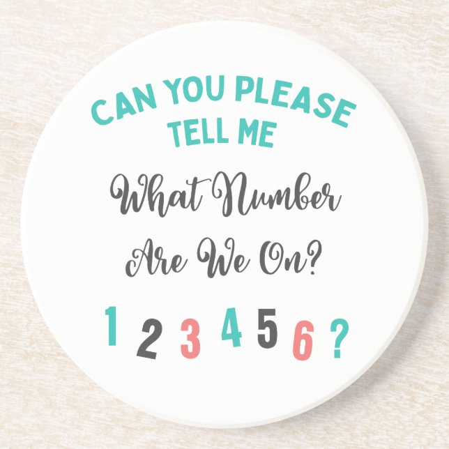 Bunco Funny Quote Typography What Number Coaster (Front)