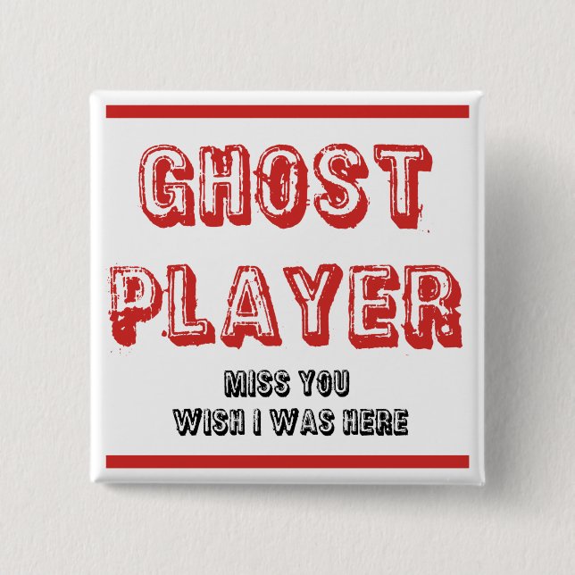 bunco ghost player 15 cm square badge (Front)