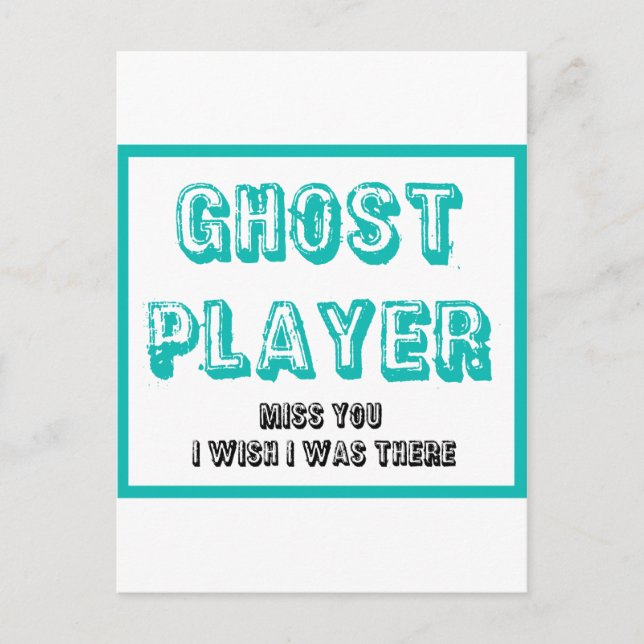bunco ghost player postcard (Front)