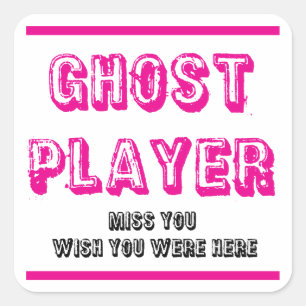 bunco ghost player square sticker