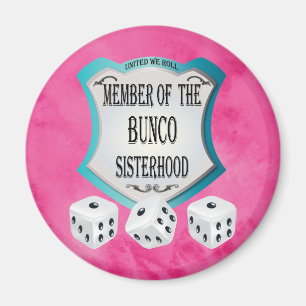 Bunco Go Pink - United We Roll The Dice Magnet
