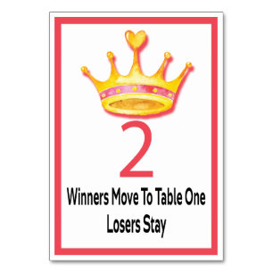 Bunco Gold Crown Table Card #2