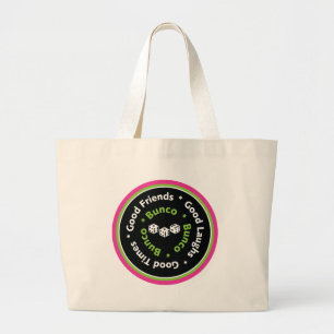 bunco good friends large tote bag