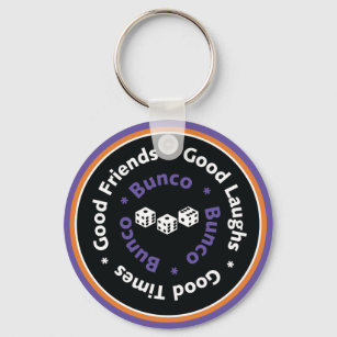 Bunco Good Friends - Purple Key Ring