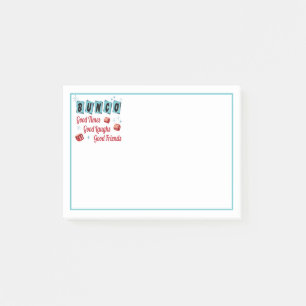 Bunco Good Times Good Friends Retro Dice Post-it Notes