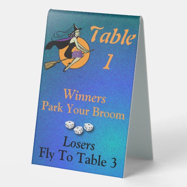 Bunco Halloween Dice Witch Table One (Back)