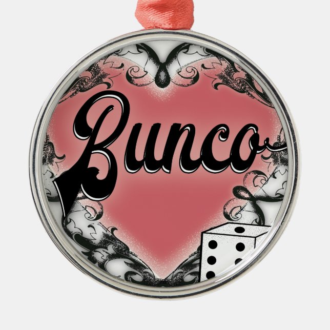 bunco heart tattoo metal tree decoration (Front)
