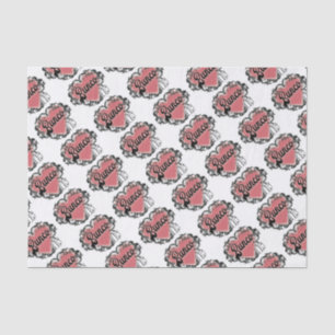 bunco heart tattoo tissue paper