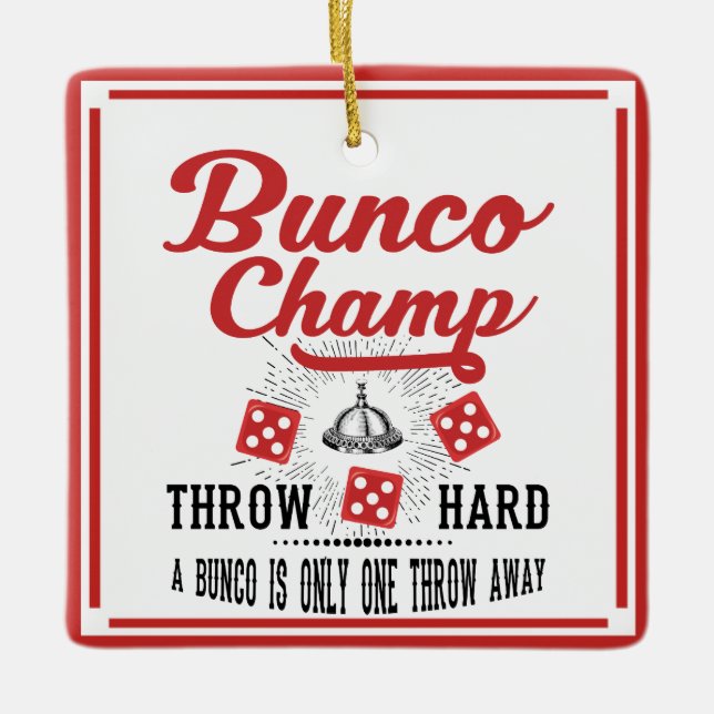Bunco Holiday Ornament - Champ (Front)