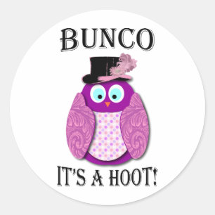 Bunco - It's A Hoot" Classic Round Sticker