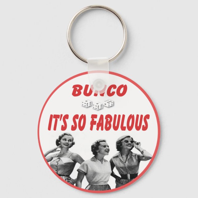 bunco it's so fabulous key ring (Front)