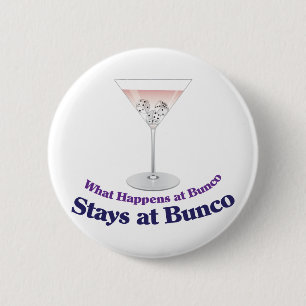 Bunco Martini Cocktail 6 Cm Round Badge