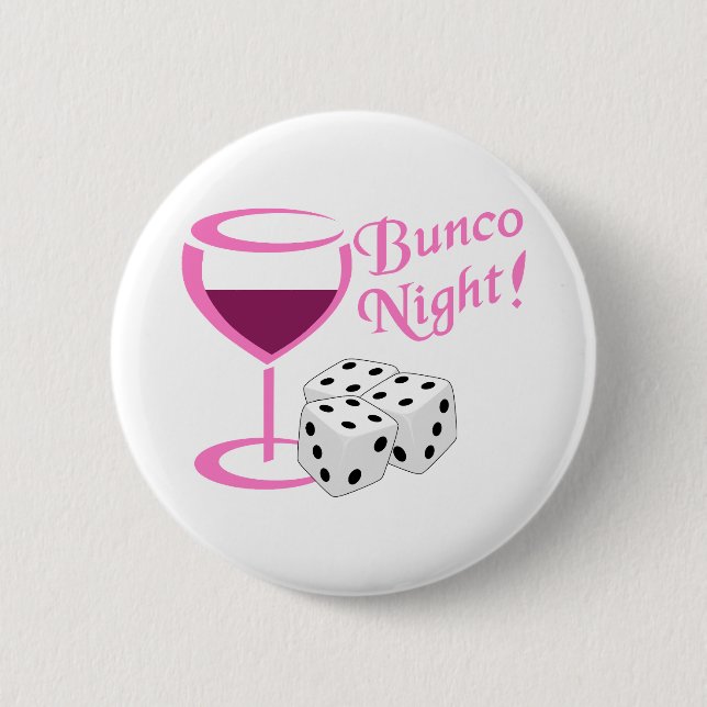 Bunco Night 6 Cm Round Badge (Front)