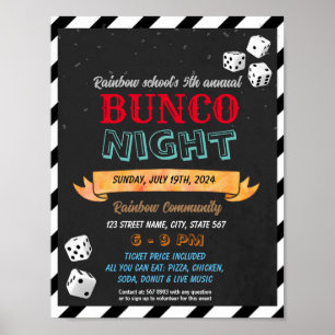Bunco Night template Poster