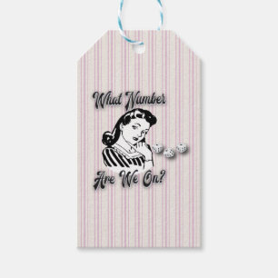 Bunco or Bunko Funny What Number Are We On Dice Gift Tags