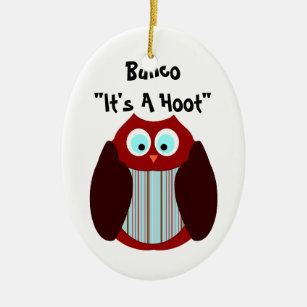 Bunco Owl - It's A Hoot" Ceramic Tree Decoration