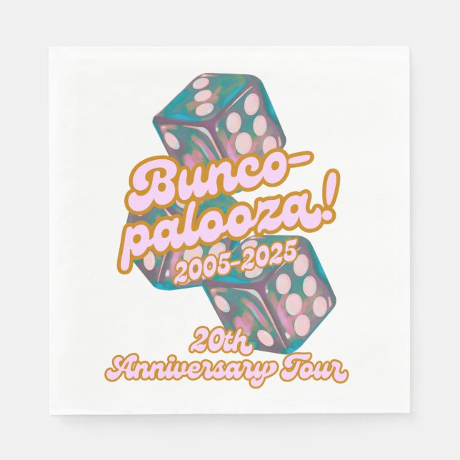 Bunco-palooza napkins (Front)