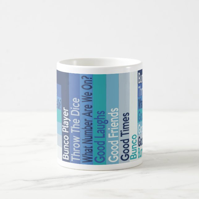 Bunco Player Modern Striped Mug (Center)