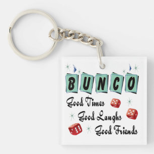 Bunco Player Retro Dice Friend Key Ring