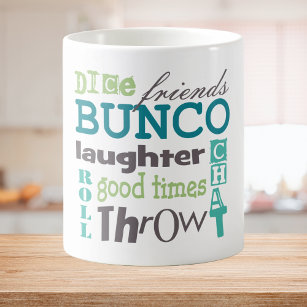 Bunco Player Typography Coffee Mug