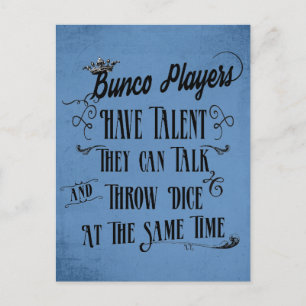 Bunco Players Have Talent With Crown Postcard