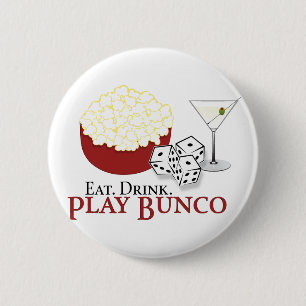 Bunco Popcorn Cocktail 6 Cm Round Badge