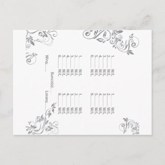Bunco Post Card Invitation