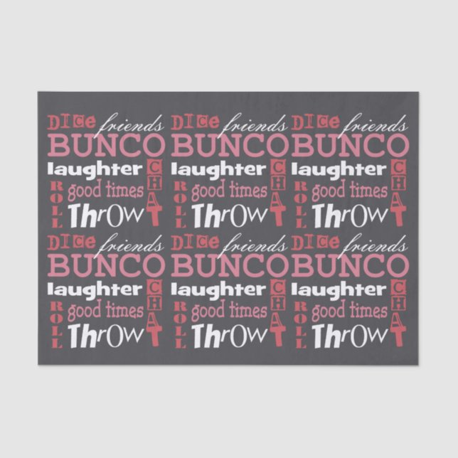 Bunco Prize Gift Tissue Paper (Front)